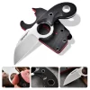 Tonife HKT2022 Crescent Neck Knife 8Cr14MoV Blade with Sheath Lanyard and Clip Full Tang Knife Survival Knife Outdoor Knife