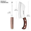 Tonife Meat Cleaver Butcher Knife TSK1011 5Cr15MoV Blade Pakkawood Handle for Kitchen Restaurant