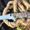 Tonife CKT6131 Jungle Multi-Purpose Knife Interchangeable Folding Knife with 5Cr15MoV Steel Blade Aluminium Handle and Metal Pocket Clip Outdoor Knife Survival Knife