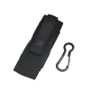 Harnds AK4010 Nylon Sheath with Carabiner Knife Holder with Belt Clip Elastic Side Panels Black Knife Bag Multi Tool Holster Knife Sheaths