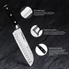 Tonife KK3002 Santoku Chef's Knife 5Cr15MoV High Carbon Stainless Steel Kitchen Knife Long-term Use and Maintenance Corrosion-Resistant Long-Lasting Sharpness