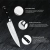 Tonife KK5002 Kitchen Knife Set High Carbon Stainless Steel Cooking Knife Chef's Knife+Santoku Knife+Fruit Knife