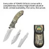 Tonife CKT6131 Jungle Multi-Purpose Knife Interchangeable Folding Knife with 5Cr15MoV Steel Blade Aluminium Handle and Metal Pocket Clip Outdoor Knife Survival Knife