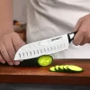 Tonife KK3002 Santoku Chef's Knife 5Cr15MoV High Carbon Stainless Steel Kitchen Knife Long-term Use and Maintenance Corrosion-Resistant Long-Lasting Sharpness