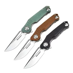 Harnds CK9178 Time Sharp Pocket Knife One-Handed Outdoor Survival Knife with 14C28N Blade and G10 Handle
