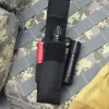 Harnds AK4010 Nylon Sheath with Carabiner Knife Holder with Belt Clip Elastic Side Panels Black Knife Bag Multi Tool Holster Knife Sheaths