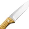 Harnds Cheetah HK3118 Fixed Blade Knife with 8Cr14MoV Steel Blade Zebra Wood Handle Leather Sheath