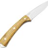 Harnds Cheetah HK3118 Fixed Blade Knife with 8Cr14MoV Steel Blade Zebra Wood Handle Leather Sheath