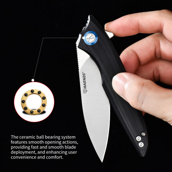 Harnds CK9175 Folding Pocket Knife, Camping Knife, Survival Knife, Men's Folding Knife, Suitable for Daily Life and Outdoor Hiking, Fishing