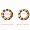 Harnds Ceramic Bead Bearing Washers for Folding Knives, Brass Gasket  Ceramic Bead, 2 Pieces in 1 Pack