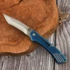 Klecker TG-14 Slice Flipper Tanto Folding Knife with Sandvik 12C27 Blade and Stainless Steel Handle