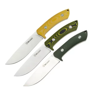 Harnds HK5006 Desert Fox Fixed Blade Knife 9Cr18MoV Blade G10 Handle With Leather Sheath Outdoor Camping Tactical Hunting Survival