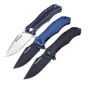 Harnds Maverick CK9503 Folding Knife with D2 Steel Blade Pocket Knife with G10 Handle Flipper Open Camping Knife with Pocket Clip