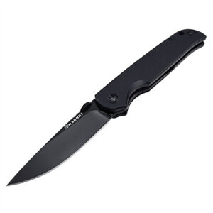 Harnds Vanguard CK7207 Folding Knife Compact EDC with D2 Steel Blade Pocket Knife G10 Handle with Thumb Disk Liner Lock and Reversible Two-position Pocket clip