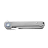 Harnds Wind Ti CK9200TiGY-S Pocket Knife Flipper with BOHLER M390 Steel Blade and 6AL4V Titanium Handle Folding Knife Ball Bearing with 2-Position Clip for Camping Survival and EDC