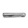 Harnds Wind Ti CK9200TiGY-S Pocket Knife Flipper with BOHLER M390 Steel Blade and 6AL4V Titanium Handle Folding Knife Ball Bearing with 2-Position Clip for Camping Survival and EDC