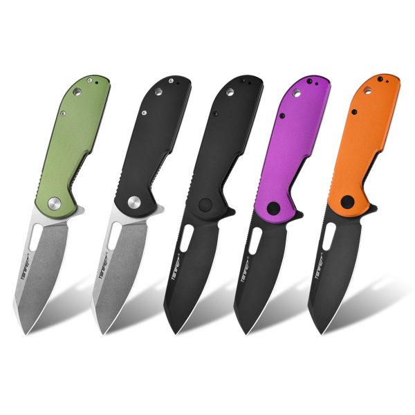TONIFE CKT9185 Galaxy EDC Folding Pocket Knife with D2 Steel Blade and Aluminum Alloy Handle, Compact Outdoor Tool for Camping and Everyday Carry