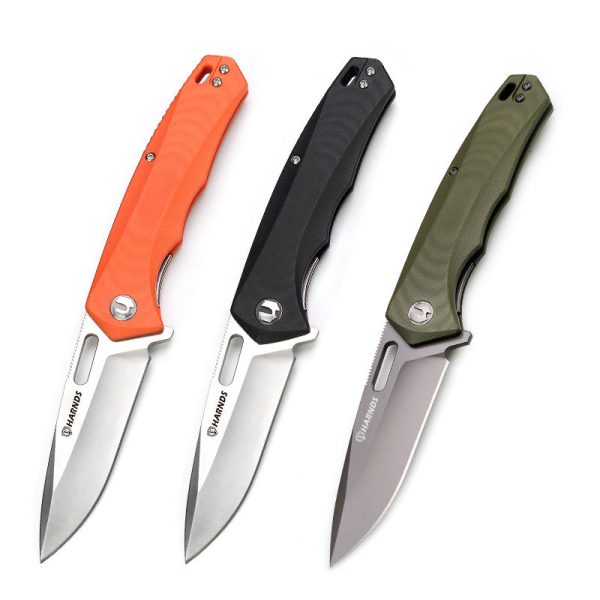 Harnds CK6118 Castor Folding Knife with Aus-8 Japanese Steel Blade G10 Handle