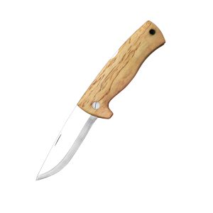 1 Dokka Outdoor Birchwood Handle and Folding Knife with Triple Laminated Stainless Steel Blade for Camping Fishing and Hiking