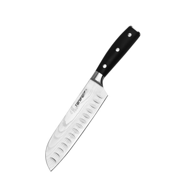 Tonife KK3002 Santoku Chef's Knife 5Cr15MoV High Carbon Stainless Steel Kitchen Knife Long-term Use and Maintenance Corrosion-Resistant Long-Lasting Sharpness