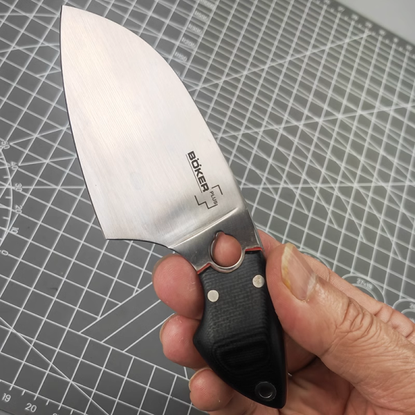 1 Boker Plus SanYouGo 03BO050 Fixed Blade Knife with High-Quality Stainless Steel Blade and G10 Handle Kitchen Knife for Daily Life and Outdoor Hiking, Fishing