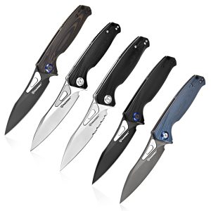 Harnds CK9180 Falcon Pocket Knife with BOHLER K110 Steel Folding Knife with G10 Handle