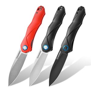 Harnds CK9176 Vajra Front Flipper Folding Knife, Pocket Knife for Men, EDC Knife with Pocket Clip and 3.5’’ D2 Steel Blade for Outdoor Survival Hiking