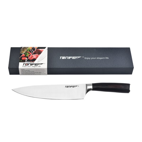 Tonife KK3003 8" Chef Knife Ultra Sharp High Carbon Stainless Steel Corrosion Resistant,Cooking Kitchen Knife