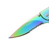 Boker Magnum Rainbow II Frame Lock Folding Knife with Half-serrated Blade for Camping, Hiking and Outdoor Survival