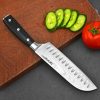 Tonife KK3002 Santoku Chef's Knife 5Cr15MoV High Carbon Stainless Steel Kitchen Knife Long-term Use and Maintenance Corrosion-Resistant Long-Lasting Sharpness