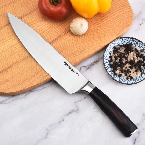 Tonife KK3003 8" Chef Knife Ultra Sharp High Carbon Stainless Steel Corrosion Resistant,Cooking Kitchen Knife