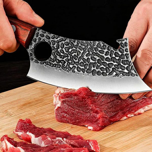 Tonife TSK1010 Butcher Knife, Meat Cleaver Knife for Home Cooking, Outdoor Camping BBQ