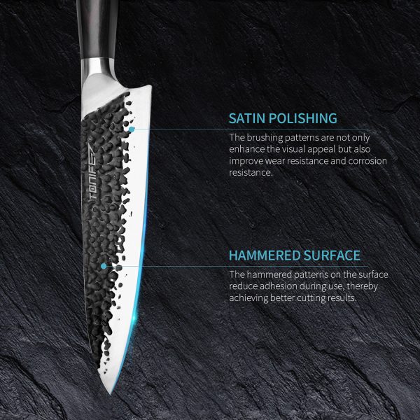 Tonife KK3004 8" Chef Knife Ultra Sharp High Carbon Stainless Steel Corrosion Resistant,Cooking Kitchen Knife