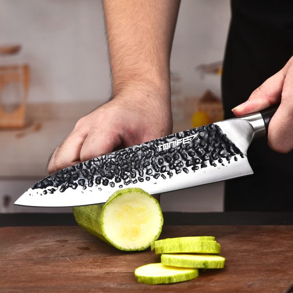 Tonife KK3004 8" Chef Knife Ultra Sharp High Carbon Stainless Steel Corrosion Resistant,Cooking Kitchen Knife
