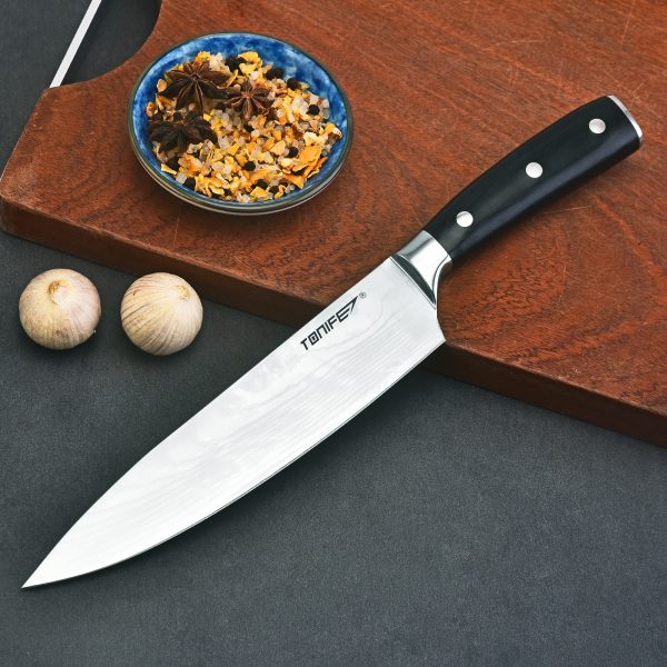 Tonife KK3001 Chef's Knife High Carbon Stainless Steel Kitchen Knife Long-term Use and Maintenance Corrosion-Resistant Long-Lasting