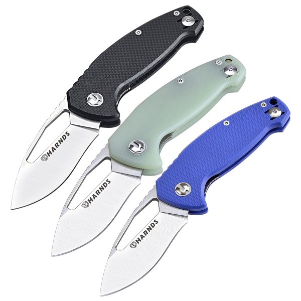 三色 Harnds Seal CK6120 Folding Knife with Aus-8 Steel Blade Pocket Knife with G10 Handle Pocketclip for Outdoor, Camping and Survival
