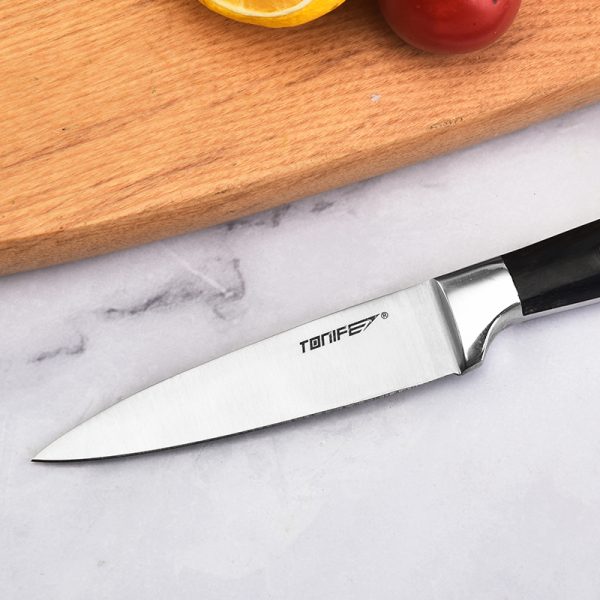 主图6 Tonife KK1001 Paring Knife,Peeling Knife with Pakkawood Handle,3.5 Inch Kitchen Knife for Fruit and Vegetable