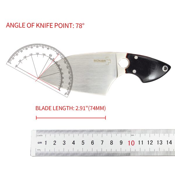 博克的侏儒刀1 Boker Plus SanYouGo 03BO050 Fixed Blade Knife with High-Quality Stainless Steel Blade and G10 Handle Kitchen Knife for Daily Life and Outdoor Hiking, Fishing