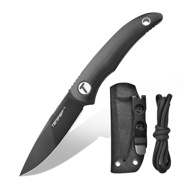 Tonife HKT2019 Nova 2.68'' Blade Mini Neck Knife Knife Full Tang Fixed Blade Knife with Kydex Sheath and Adjustable Paracord Lanyard for Camping Outdoor Survival Knife