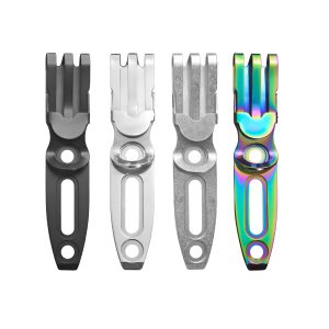 Tonife AK4211 Locking Pocket Clip for Kydex Sheath, Outdoor Knife Accessory with Adjustable Mounting Hole Spacing and Compatibility for Various Sheath Thicknesses